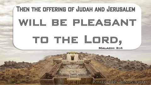 Malachi 3:4 The Offering Of Judah And Jerusalem Will Be Pleasant To The Lord (gray)